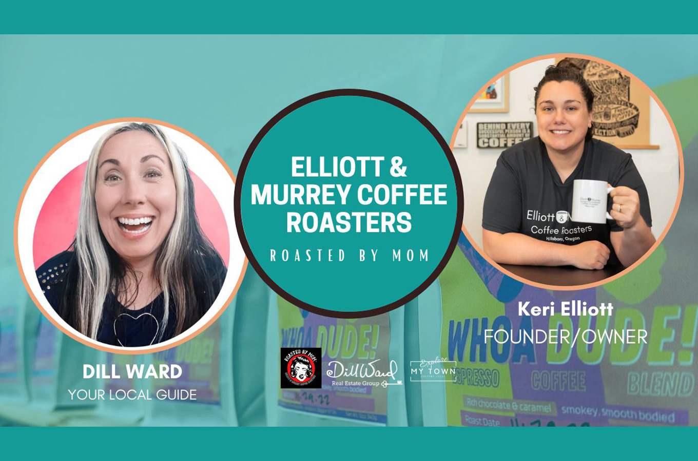 Dill Ward visiting Elliott and Murrey coffee in Portland